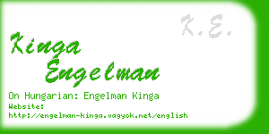 kinga engelman business card